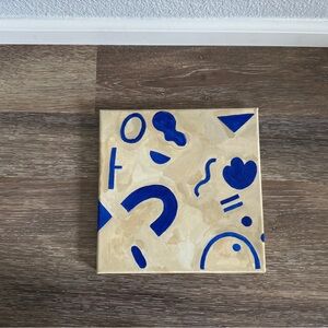 Original Acrylic on Canvas Geometric Shapes Painting Mid-Century Modern